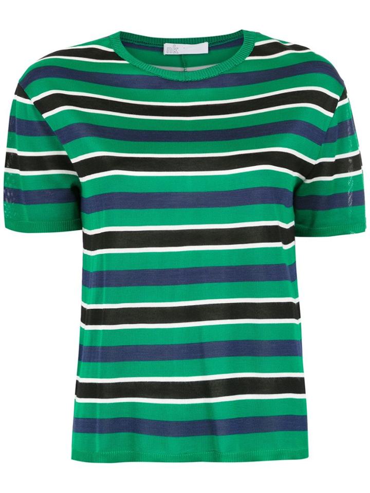 Nk Knitted Striped Top - Green