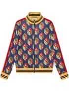 Gucci Gg Wallpaper Technical Jersey Jacket - Blue