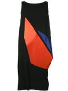 Issey Miyake - Sleeveless Graphic Print Dress - Women - Polyester/triacetate - 2, Women's, Black, Polyester/triacetate