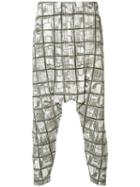 Printed Drop Crotch Trousers - Men - Polyester - 3, Grey, Polyester, Homme Plissé Issey Miyake