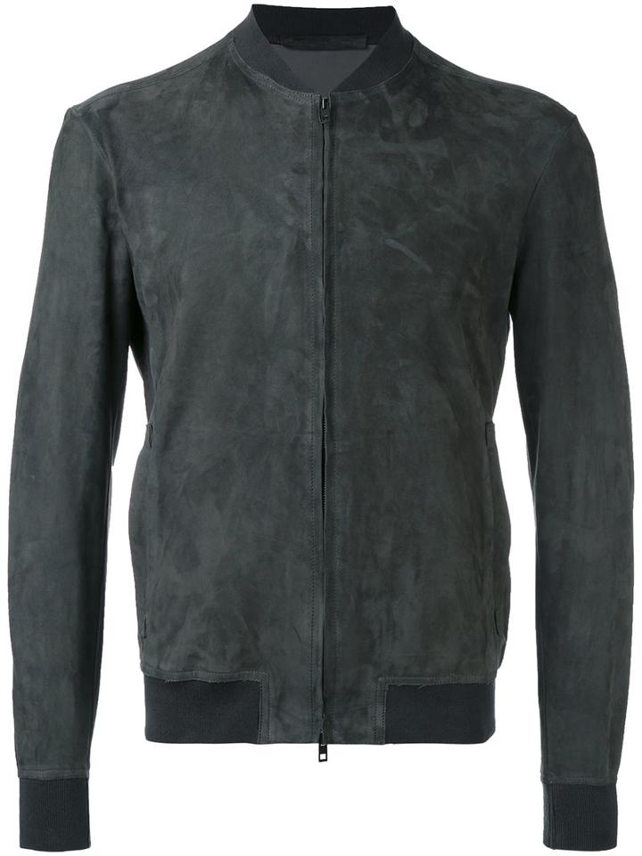 Salvatore Santoro - Bomber Jackeat - Men - Leather - 54, Grey, Leather