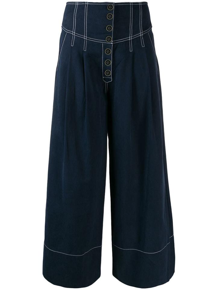 Ulla Johnson Brando Wide Trousers - Blue