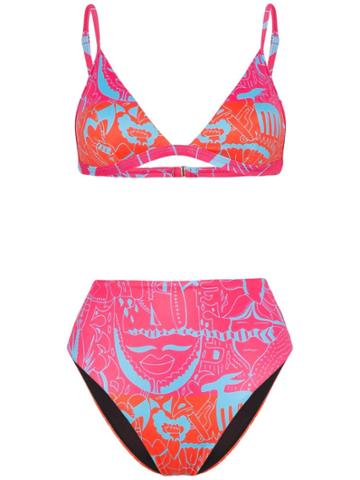 Ellie Rassia Long Island Print Bikini - Multicolour