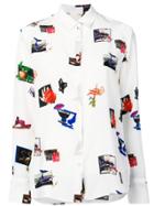 Ps Paul Smith Graphic Print Blouse - White