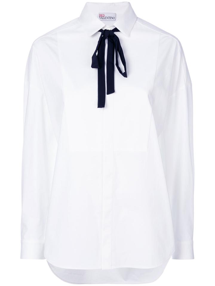 Red Valentino Ribbon Fastening Shirt - White