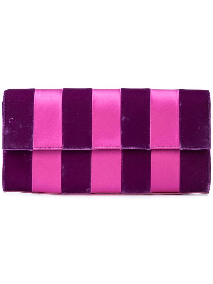 Dvf Diane Von Furstenberg East West Clutch Bag - Pink & Purple