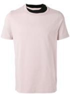 Maison Margiela Layered Neckline T-shirt, Men's, Size: 46, Pink/purple, Cotton