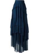 Chloé Pleated Tiered Skirt - Blue