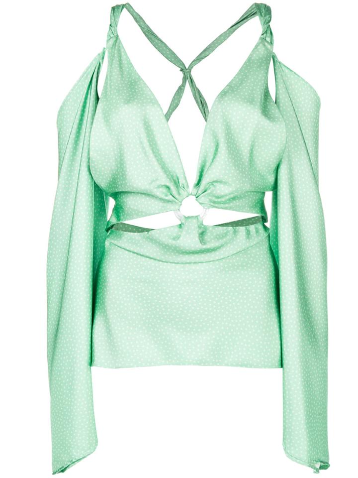 Cult Gaia Amelia Handkerchief Blouse - Green