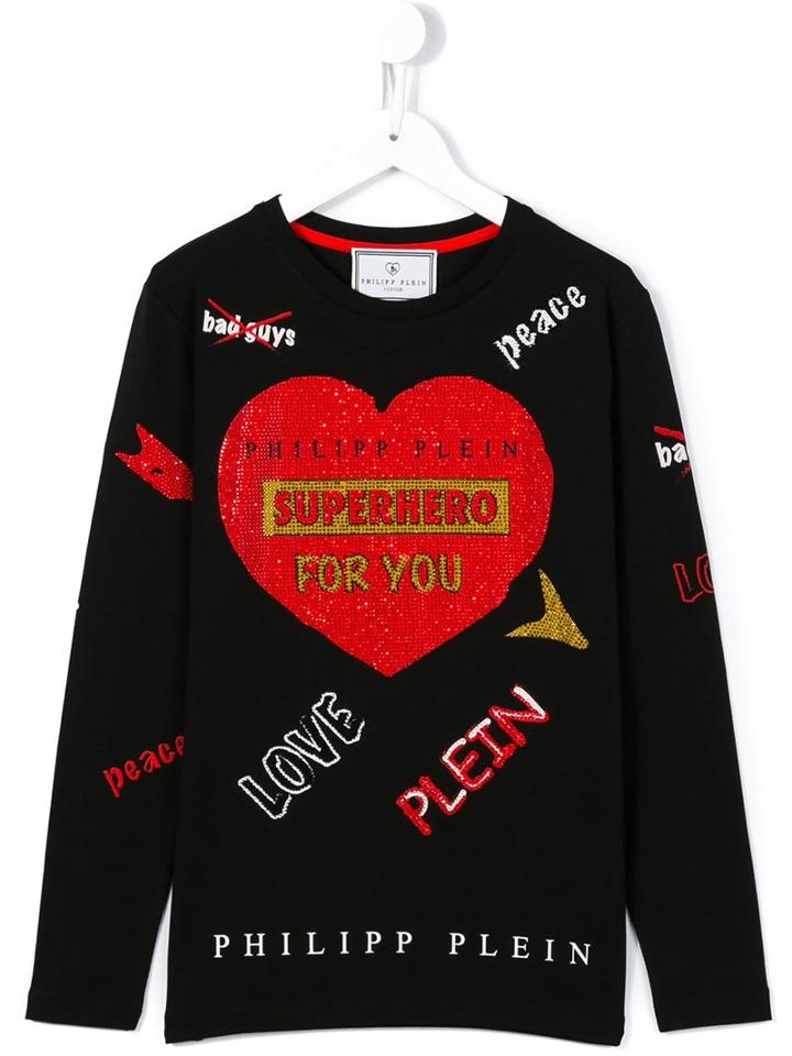 Philipp Plein Kids 'love And Peace' T-shirt