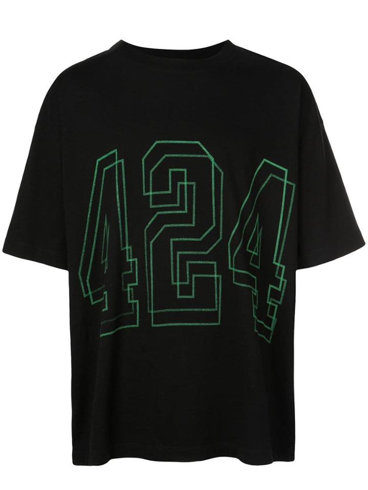 424 '424' Logo T-shirt - Black