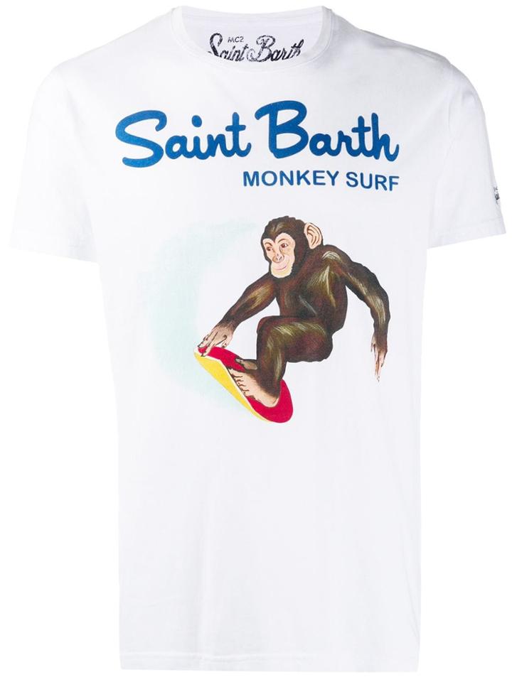 Mc2 Saint Barth Monkey Surf T-shirt - White