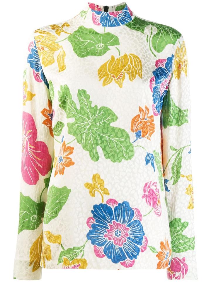 Etro Floral Long-sleeve Blouse - Neutrals