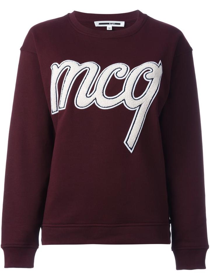 Mcq Alexander Mcqueen Carpet Logo Sweatshirt, Women's, Size: Xs, Pink/purple, Cotton