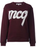 Mcq Alexander Mcqueen Carpet Logo Sweatshirt, Women's, Size: Xs, Pink/purple, Cotton