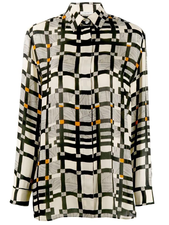 The Row Check Print Shirt - Neutrals