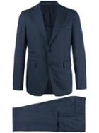Tagliatore Slim Cut Suit, Men's, Size: 48, Blue, Wool/cupro