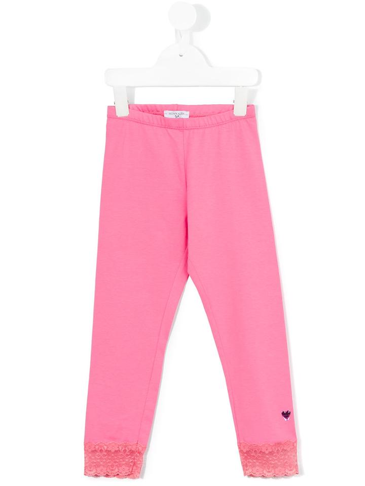 Monnalisa Embellished Leggings, Girl's, Size: 9 Yrs, Pink/purple