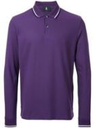 Kent & Curwen Striped Collar Polo Shirt - Pink & Purple