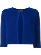 Boutique Moschino Three-quarter Sleeve Cardigan, Women's, Size: 40, Blue, Rayon/polyamide