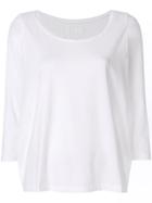 Labo Art Crepe Jersey Scoop Neck Tee - White