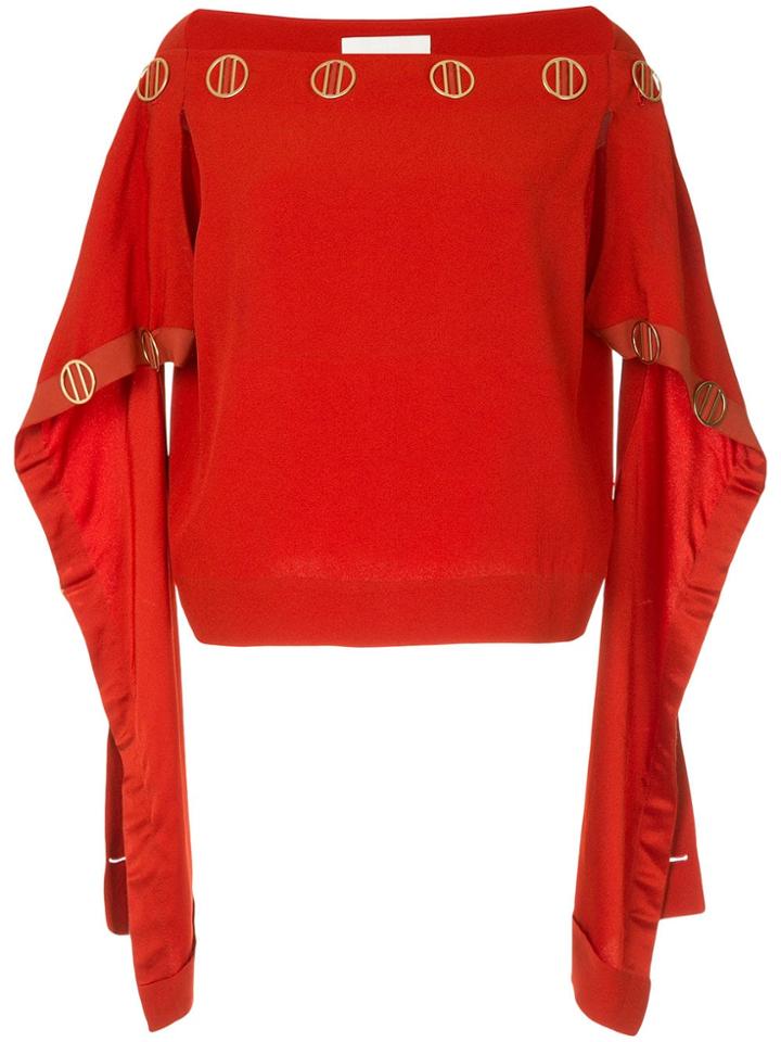 Dion Lee Spiral Sleeve Top - Red