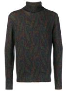 Etro Patterned Turtle Neck Jumper - Blue