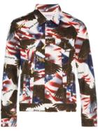 Palm Angels Eagle Print Denim Jacket - Multicoloured