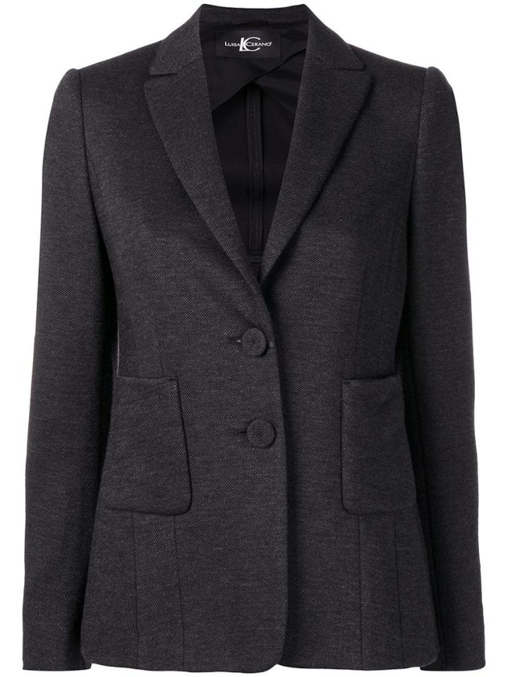 Luisa Cerano Fitted Blazer - Grey