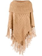 Twin-set Cable Knit Bardot Jumper - Brown