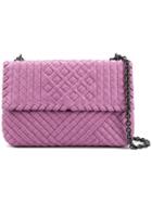 Bottega Veneta Flap Shoulder Bag - Pink & Purple