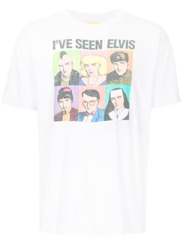 Fake Alpha Vintage 1990s Elvis Presley Print T-shirt - White