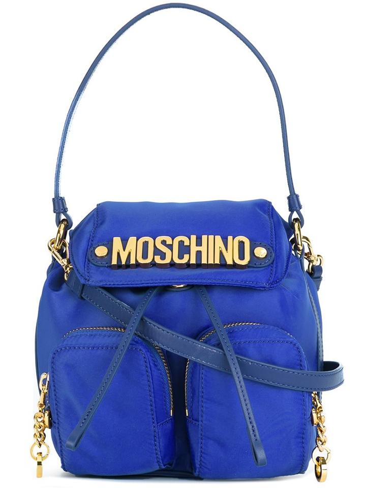 Moschino Logo Plaque Backpack Tote