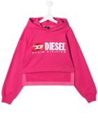 Diesel Kids Logo Hoodie - Pink