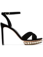 Nicholas Kirkwood Black Casati 105 Suede Leather Platform Sandals