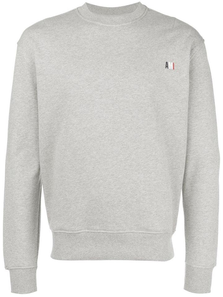 Ami Paris Small Ami Sweatshirt - Grey