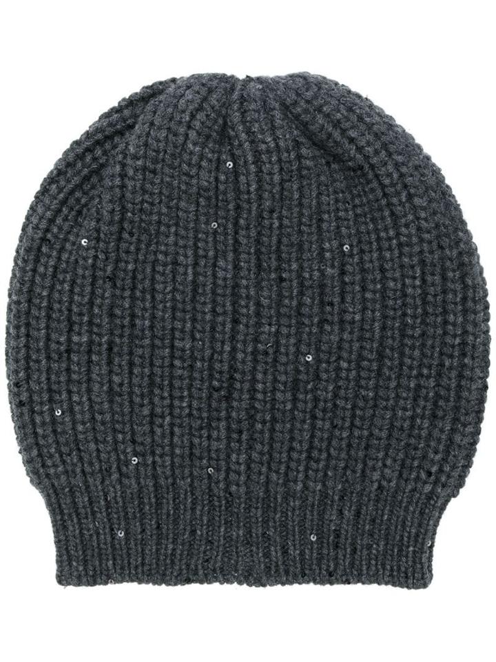 Brunello Cucinelli Chunky Knit Beanie - Black