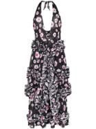 Molly Goddard Daisy Print Ruffled Dress - Black