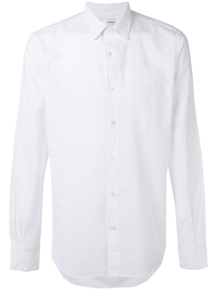 Aspesi - Chest Pocket Shirt - Men - Cotton - M, White, Cotton