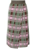 Goen.j Daria Check-printed Jacquard Knit Midi Skirt - Multicolour