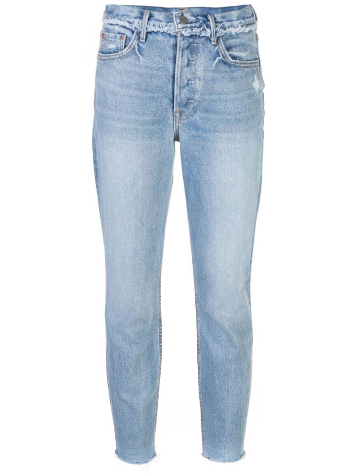 Grlfrnd Frayed Skinny Jeans - Blue