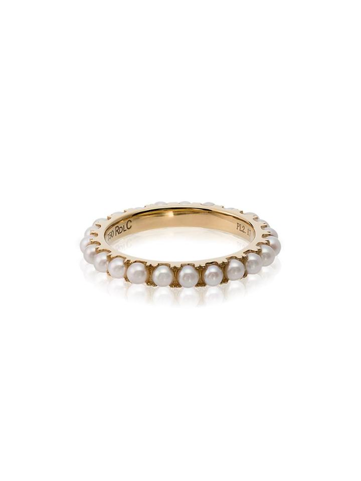 Rosa De La Cruz 18k Yellow Gold Pearl Ring - White