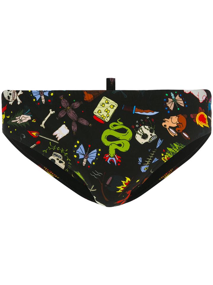 Dsquared2 Graphic Swim Shorts - Black