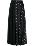 Fendi Ff Karligraphy Pleated Skirt - Black