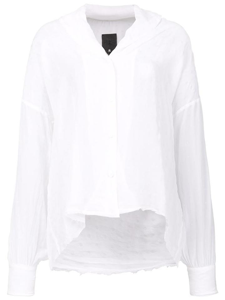 Rta Oversized Shirt, Women's, Size: Medium, White, Silk
