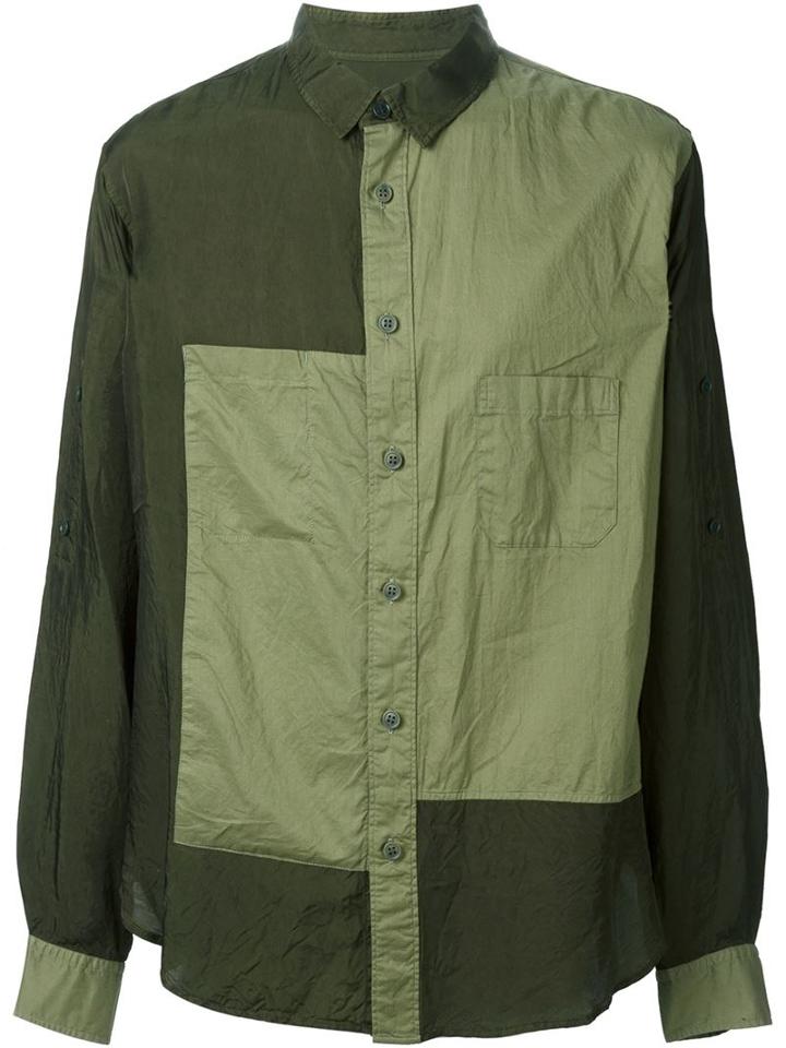 Yohji Yamamoto H-siv Roll-up Shirt Dyed