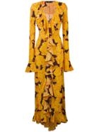 De La Vali Floral Print Dress - Yellow & Orange