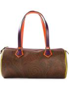 Etro Floral Paisley Barrel Tote, Women's, Brown