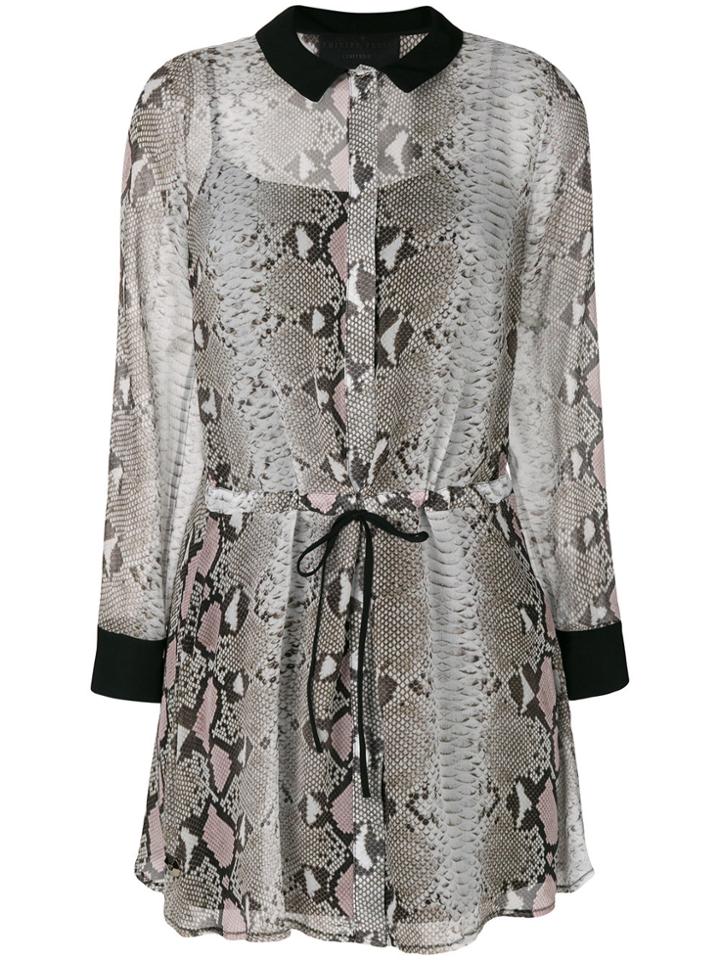 Philipp Plein Sullivan Goldie Shirt Dress - Nude & Neutrals