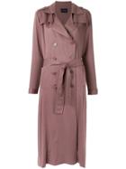Olympiah Trench Coat - Pink & Purple